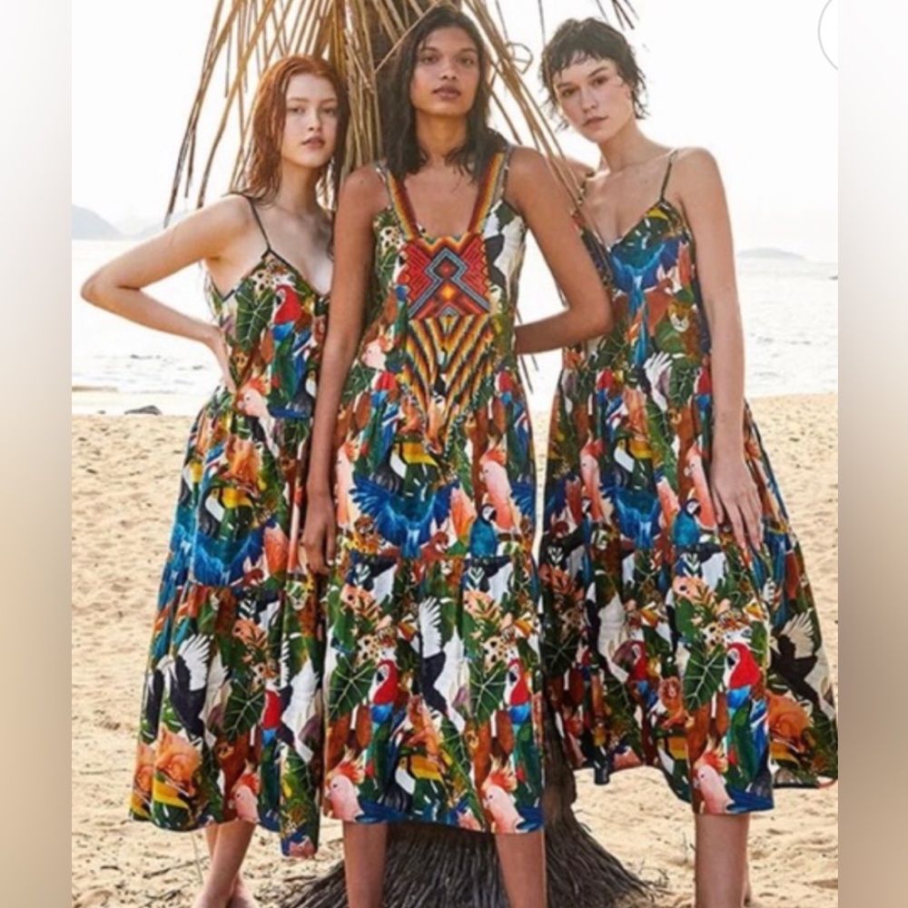 Levi’s x Farm Rio Tiered Midi Sundress, Size S